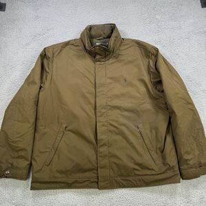 Polo Ralph Lauren Jacket Mens XXL Green Hooded Full Zip Fleece Lined Classic